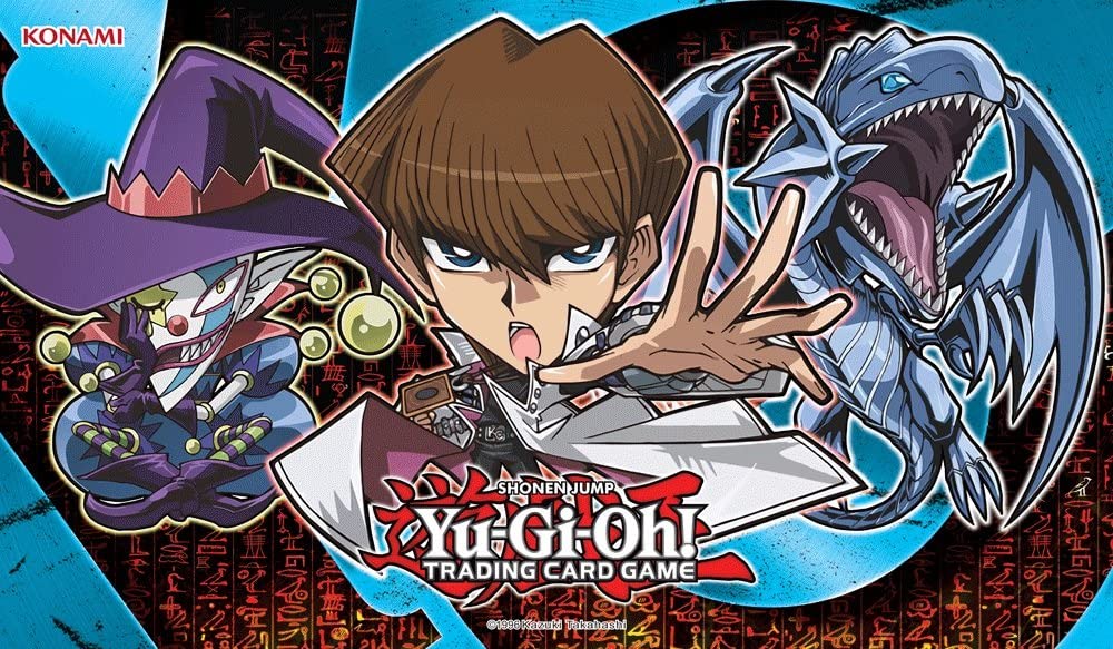 YuGiOh Kaiba tin kaiba token saga hot of blue eyes paper play mat bundle.